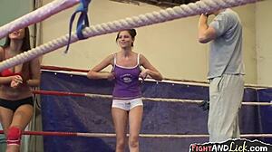 Lesbian Babe with Perfect Tits Eats Pussy in Oral Cunilingus and Fingering