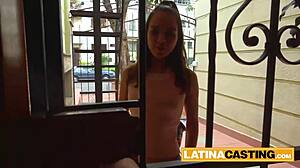 Petite Latina 18yo Amateur Threesome Casting Cowgirls