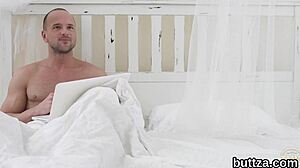 Gorgeous petite teen gets her tight pussy and tiny anal stretched