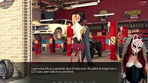 Jessica Oneil in 3D cartoon shows big tits in stockings and lingerie