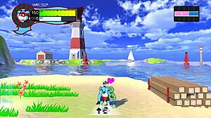 Gay Hentai Hero Enjoys Endless Cumshot And Hot Footjob On Beach With Friend