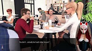 Jessica Oneil in 3D cartoon shows big tits in stockings and lingerie