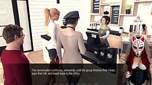 Jessica Oneil in 3D cartoon shows big tits in stockings and lingerie