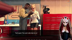 Jessica Oneil in 3D cartoon shows big tits in stockings and lingerie