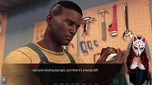 Jessica Oneil in 3D cartoon shows big tits in stockings and lingerie