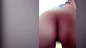 My Mexican stepmother is naked in the living room, dancing and masturbating with her huge tits and sexy big ass.