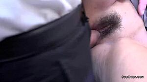 Hairy zhelia karima gets dominated with blowjob, facial, and cumshot!