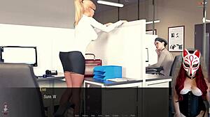 Jessica Oneil in 3D cartoon shows big tits in stockings and lingerie