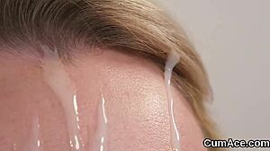 Beautiful Woman Receives Facial Treatment