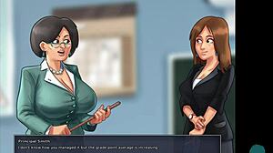 Summertime Saga 48: Cumming Hard Inside French Teacher's Pussy!