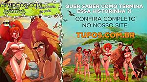 I discovered anal pleasure in the prehistoric era with the Jurassic tribe, exploring Brazilian and European assfucking in hentai style.