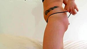 Pretty gf teases in matching lingerie