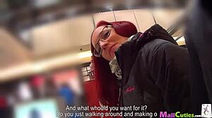 Readhead With Big Tits Is Sucking Cock