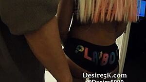 Cute ebony teen spanked