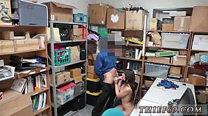 Brunette teen in glasses caught in hd felony theft