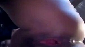 I slide a huge cucumber into my pussy and squirt everywhere, feeling so horny!