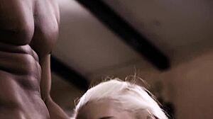 Young Beauty Boldly Sucks Gardener's Massive Black Cock!