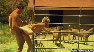 Brooke Banner's stepdad unloads on her belly! 😍