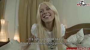 Skinny Blonde With Tiny Tits Gets Creampie At Casting