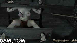 Rough Master Binds Slave For Nasty Cock Sucking Competition!