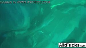 underwater hidden cam catches alix and jenna in steamy lesbian play