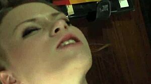 Cute blonde Beata craves office ass fucking