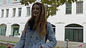 German Scout - Extreme Skinny Teen 18+ Adelle Banged Hard on Street