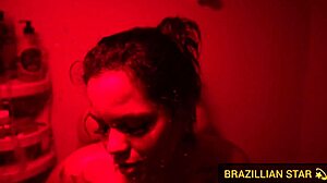 Hot girl enjoying a relaxing bath in the shower