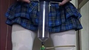 Shy Bisexual Crossdresser Fills and Swallows Homemade