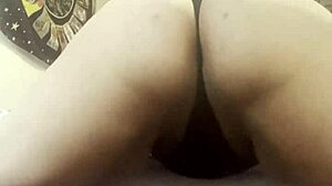 Latina babe shakes big ass in thong panties