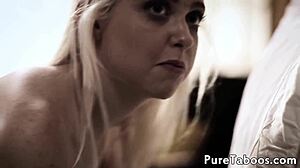 Young Beauty Boldly Sucks Gardener's Massive Black Cock!