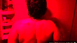 Hot girl enjoying a relaxing bath in the shower