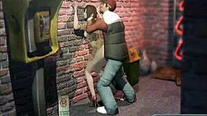 Overwhelmed With Desire, She Moans Loudly During A Hard Wall Fuck In The Office.