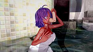 3d hentai character rides huge cock, squirting cum in creampie fantasy