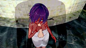 3d hentai character rides huge cock, squirting cum in creampie fantasy