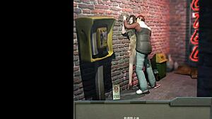 Overwhelmed With Desire, She Moans Loudly During A Hard Wall Fuck In The Office.