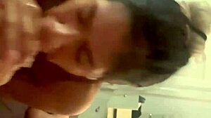 meredi deepthroats huge cock in homemade latina action