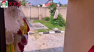 i’m goin’ crazy with this hot hijab babe santa hooked me up with in the bush for real!