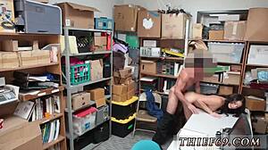 Brunette teen in glasses caught in hd felony theft