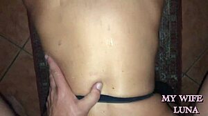 Slut gets her ass screwed in empty house on halloween.