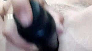 fucked her pussy and anal close up with toys to orgasm