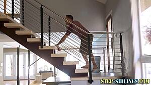 Teenage stepsister sucks cock in shower.