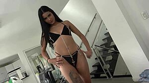 busty latina beauty gets interviewed then bent over and fucked hard