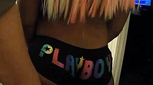 Cute ebony teen spanked