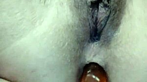 fucked her pussy and anal close up with toys to orgasm