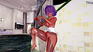 3d hentai character rides huge cock, squirting cum in creampie fantasy