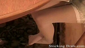 We get soo wet lookin at toes in stockings, it's our fetish thing.