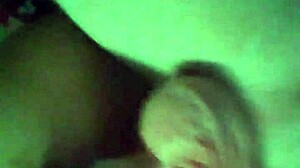 girl rides partner while using toy in private setting