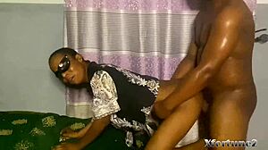 Stepsister returns horny from work and gets best dick ever