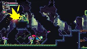 Flip witch pixel hentai game ep 6 femdom creampie in the forest